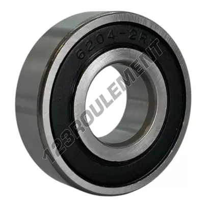 Lot De 2 Roulements à Billes 6204-2RS (20x47x14 Mm) - Double étanchéité Caoutchouc, Pour Appareils électroménagers, Machines Industrielles, Outils - 5
